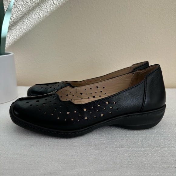 Hotter Zoe Black Soft Leather Wedge Loafers Woman’s EU39 US8 - Picture 7 of 13